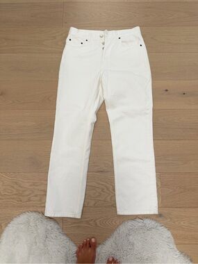Topshop Off-White Dad Jeans - Clean Off-White Denim size 6